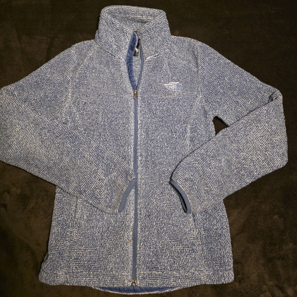 The North Face Women's Heathered Blue Teddy Fleece Jacket